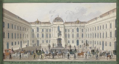 Auffahrt nach Hof über dem Josephsplatz des Türkischen Gesandten am 6. August 1835 von Balthasar Wigand